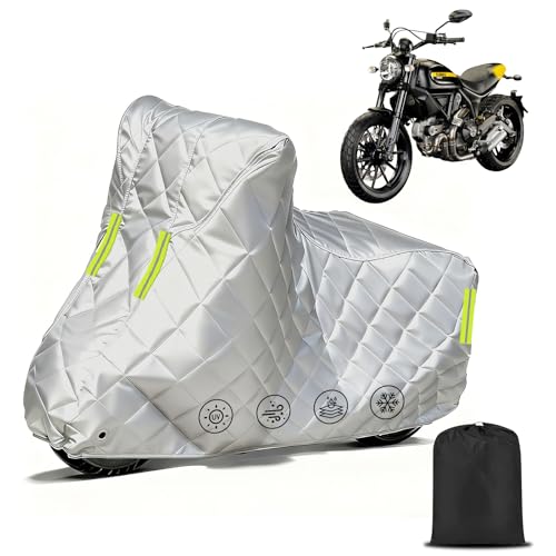 Telo Coprimoto per Honda NC750X,Addensato Antigrandine Copri Moto con Strisce Riflettenti Impermeabile Antipolvere Antivento e Antineve