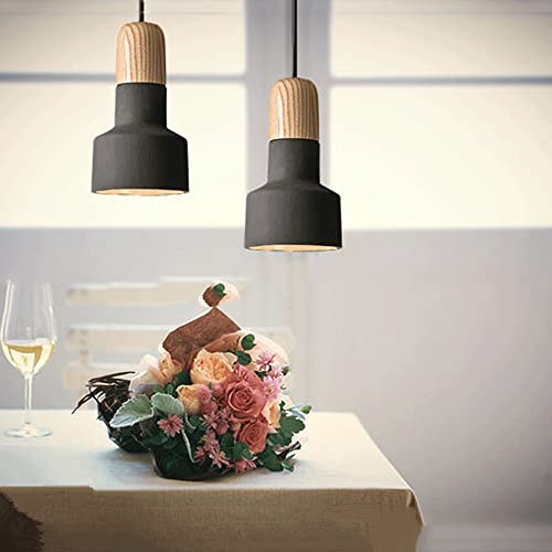 Luces colgantes de cemento E27 estilo vintage rústico para isla de cocina 3