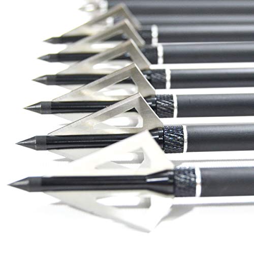 Vnaker 20 Inch Carbon Crossbow Bolts 12 Pack And Hunting Broadheads 6 Pack, Carbon Crossbow Arrows For Hunting And Outdoor Practice(Black) #TOP5