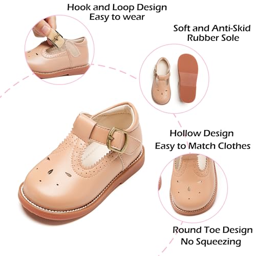 Image of PHIRAMIN Toddler Girl Mary Jane Dress Shoes-Little Girl School Uniform Shoes for Wedding Party