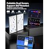 ZSCMALLS (Windows Only Triple Laptop Screen Extender, 15.6 1080P FHD IPS Folding Stacked Portable Monitor, USB C Travel Extended Computer Display w/VESA, 180Rotation, Plug & Play for PCs