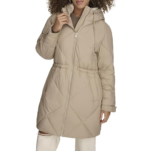 Levi's Women's Soft Sherpa Lined Diamond Quilted Long Parka Jacket (Standard & Plus Sizes)