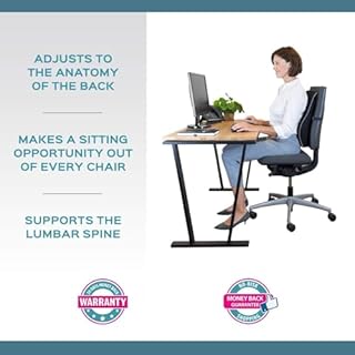 bonmedico Cuscino Lombare Ergonomico in Memory Foam – Supporto Schiena per Sedia Ufficio, Auto e Gaming – Schienale Posturale Traspirante con Cinghia Regolabile e Fodera Lavabile Nero, Standard