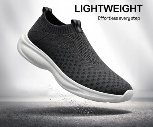 Image of Kraasa Trial Running Shoes with Lightweight Memory Insole | Breathable, Anti-Skid Knit Sneaker, Walking & Gym Shoes