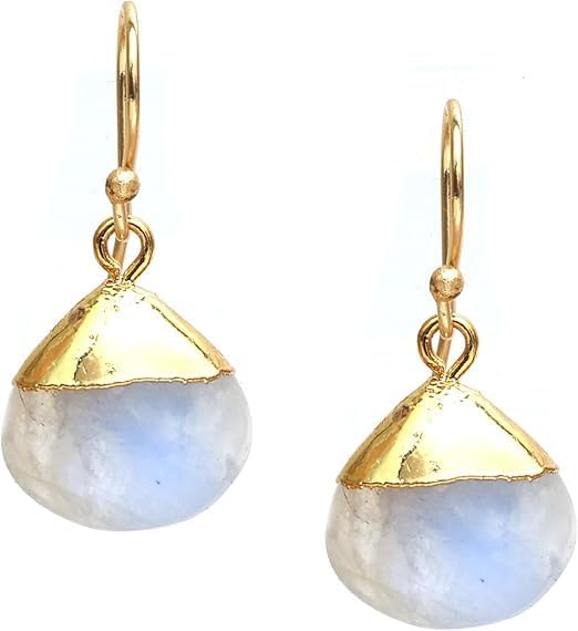 Gempires Natural Pear Cabochon Hook Earring, Meditation Earring, Handamde Jewelry, Gift for Her - Image 6