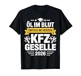 Geselle 2026 Kfz Azubi Ausbildung bestandene Gesellenprüfung T-Shirt
