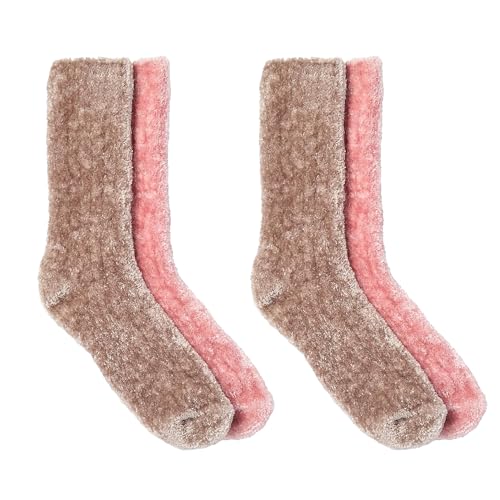 Martha Stewart Women's Slipper Socks, Calcetín Zapatilla Chenille Cozy Warm Winter, Cálida Gift