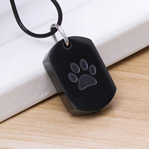 Colar POPETPOP de cremação para cinzas de cães, estampa de pata, memorial, cinza, joia de lembrança,
