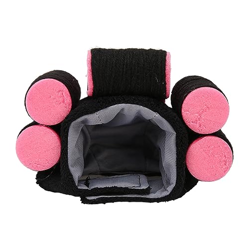 Gorro disfraz para perro y gato con peluca rizada negra