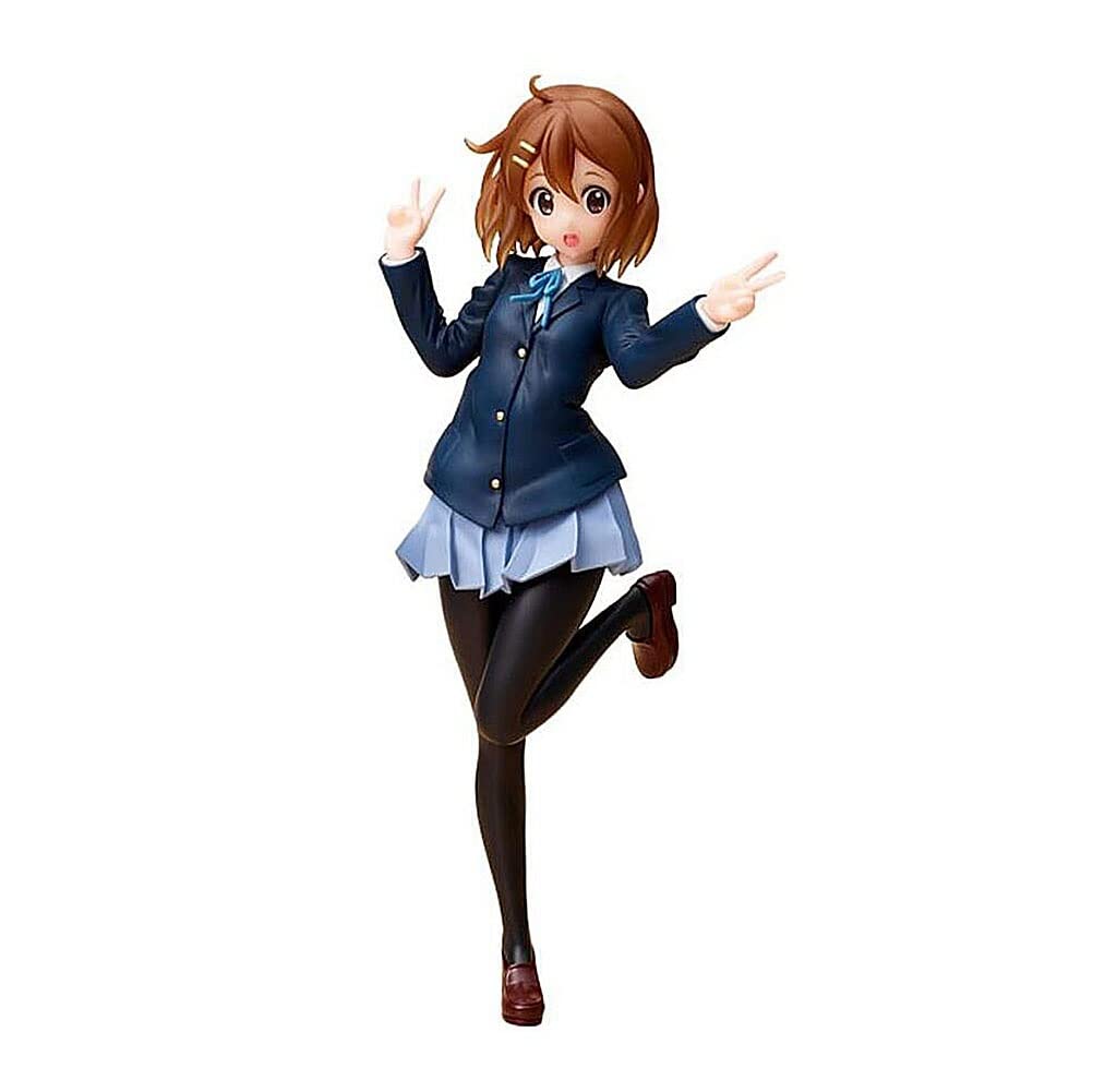 Yui Hirasawa - Action figure da collezione di anime da collezione, materiale ecologico in PVC, adatto per casa, ufficio, scrivania, ornamento decorativo giocattolo, 18 cm