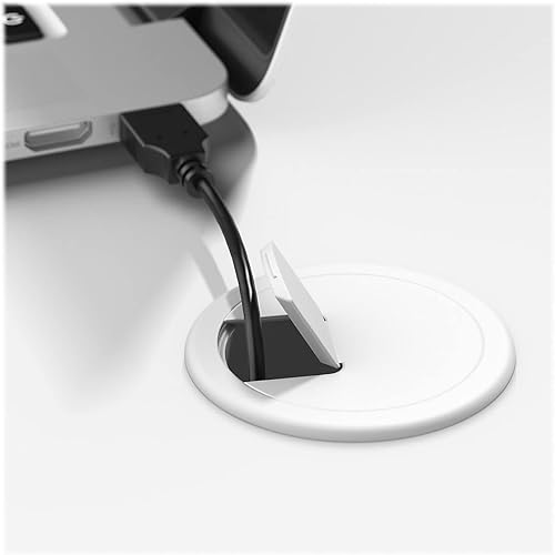 Miniatura 6 de Bush Business Furniture Echo Credenza - Escritorio con archivador móvil, color blanco puro y gris moderno