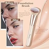 Start Makers Makeup Brushes 3PCS Set, Foundation, Contour, Concealer Brush for Liquid & Powder, Professional Vegan Synthetic Kabuki Brushes for Flawless Blending, Buffing & Setting - Image 4