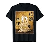 Pollo Lindo Comiendo Fideos Ramen Pollos Divertidos Japón Camiseta