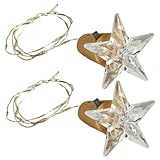 QUMIIRITY 2個 星形ボトルライト バッテリー式装飾用ワインボトル栓灯 室内外テラス照明 コルク型ストリングライト ロマンチックな空間演出