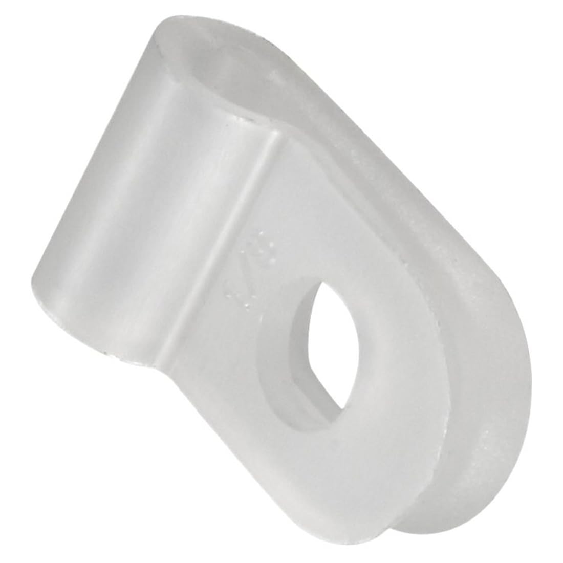 TA-VIGOR 50Pcs Nylon R-Type Cable Clamp Clips, 3.1mm Plastic Cable Clamp Assortment Kit Fastener, Plastic Wire Clamp Clips for Electrical Cable Wire Conduit Cable Management, White CC-0