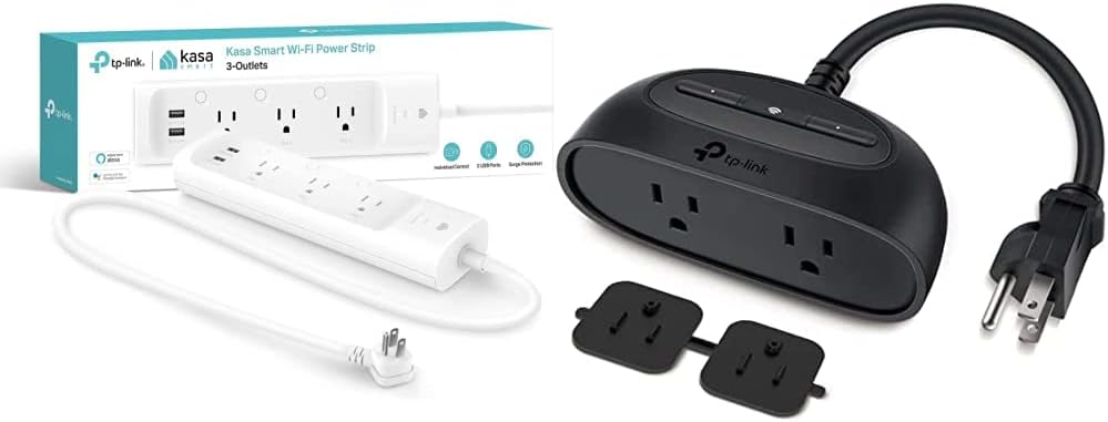 Kasa Smart Plug Power Strip (KP303) + Kasa Smart Outdoor Plug (KP400) by TP-Link | Surge Protector | Alexa & Google Assistant Compatible