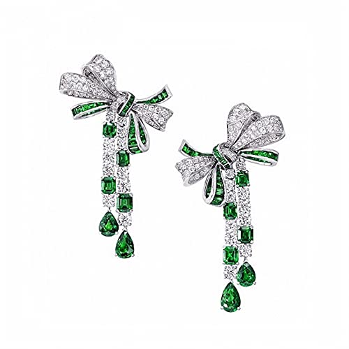 Boucles d'oreilles émeraude indirect S925 argent : le cadeau bijoux idéal