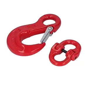 Wedinard Hoist Hook, No Decoupling 5.3T Chain Hook Sturdy High Temperature Quenching Thickened for Port Transportation
