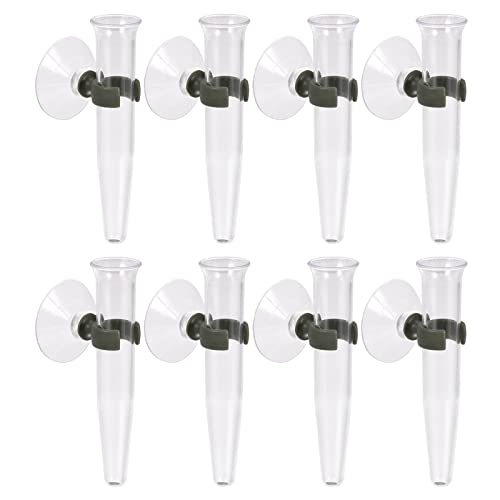 M METERXITY 8 Lot Floral Eau Tube avec Aspiration Tasse - Fleur Arrengement Garde Frais & Fixe Fleurs, Appliquer pour Protéger Plantes (4" L x 0.6" ID, Clair)