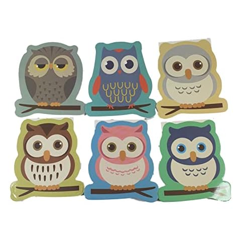 12 x Mini Die Cut Owl Notebooks Notepads Party Bag Fillers Class Gifts Cover