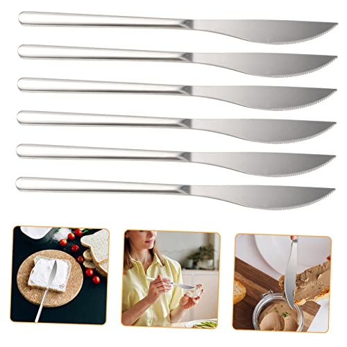 Garneck 6pc Spreader Cutlery Set Jam Spreader Spatula Fourth of July Butter Spreader Knives Stainless Steel Steak Cutlery for Home