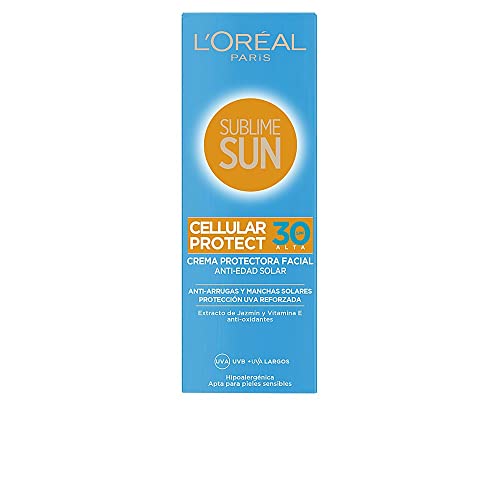 L'Oreal Paris Dermo Expertise Sublime Sun - Crema Protectora Facial Anti-edad, Solar SPF 30, 75 ml