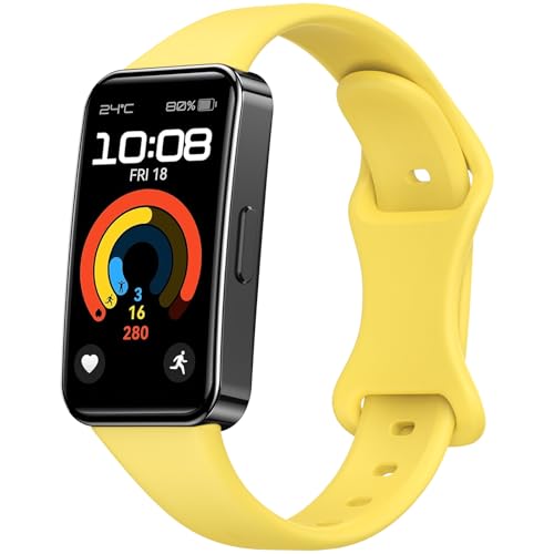 Mugust Strap for Huawei Band 9/8, Soft Silicone Sport Accessory Wristband, Yellow, Pedometer Fitness Tracker, Unisex, Casual, Waterproof, Bluetooth, GPS, Tang Buckle, Limited Warranty Mugust Strap for Huawei Band 9/8, Soft Silicone Sport Accessory Wristband, Yellow, Pedometer Fitness Tracker, Unisex, Casual, Waterproof, Bluetooth, GPS, Tang Buckle, Limited Warranty