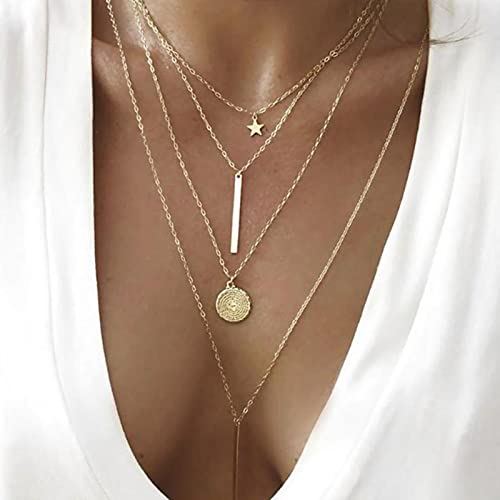 Choker perles et fleur en tissu TQHGM avec collier long à pendentif cœur doré
