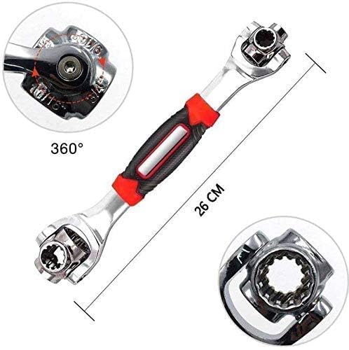 Image of 48-in-1 Universal Socket Wrench Tool | 360 Rotating Multi-Head Spanner | Multi-Function Wrench for Spline, Torx & Standard Bolts | Heavy-Duty Repair Tool for Car, Bike & Home Use | 360 Rotating Multi-Head Spanner, Multi-Function Wrench for Spline, Torx & Standard Bolts, Heavy-Duty Repair Tool