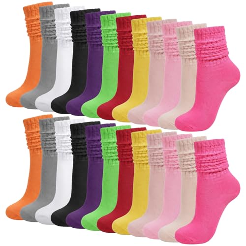 IANFAN 12 Pairs Slouch Socks for Women