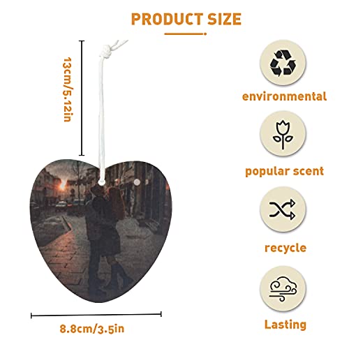 Custom Car Air Freshener For Car, Personalized Rear View Mirror Memorial Hanging Air Freshener With Photo/Text (Love Heart Shape) #TOP1
