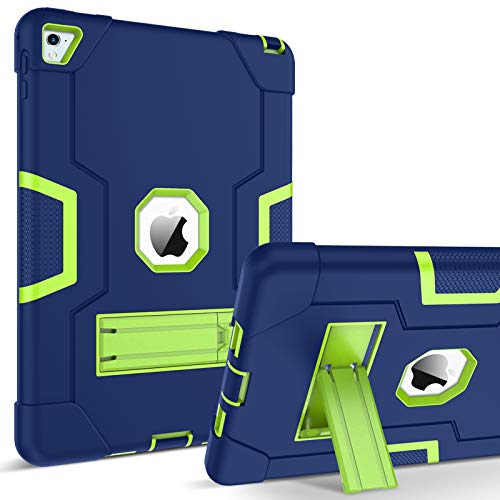 BENTOBEN iPad Air 2 Case, iPad Pro 9.7 2016 Case, 3 Layers Hybrid Heavy Duty Rugged Shockproof Kickstand Sturdy Protective Tablet Cases Cover for Apple iPad Air 2 / iPad Pro 9.7 Inch, Navy Blue/Green BENTOBEN iPad Air 2 Case, iPad Pro 9.7 2016 Case, 3 Layers Hybrid Heavy Duty Rugged Shockproof Kickstand Sturdy Protective Tablet Cases Cover for Apple iPad Air 2 / iPad Pro 9.7 Inch, Navy Blue/Green