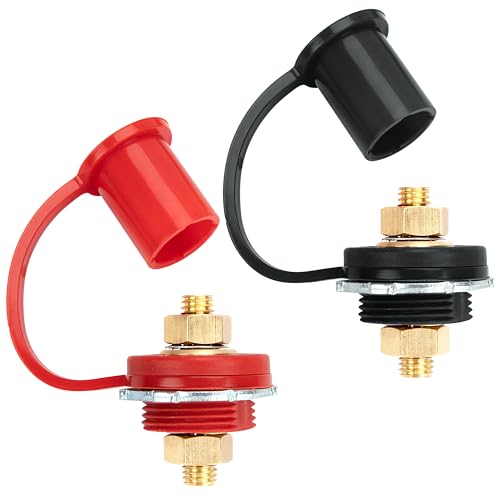 GUNGY - GUNGY Borne de Chargeur de Batterie M10 Cosse Batterie Voiture 250 A Connecteur Batterie à Double Borne Adaptateur à Distance pour Camion VR Bateau 2 Pièces