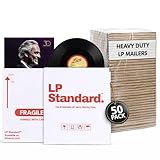 LP Standard (50 Boxes) - Heavy Duty Vinyl Record Mailers, 3x Cardboard Thickness, Protective Warning Icons, and Professional Look - Heavy Duty LP Mailers 13