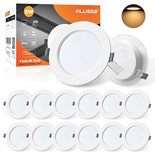 ALUSSO® LED Einbaustrahler 230V Ultra Flach 9W 690LM LED Spots Badezimmer,...