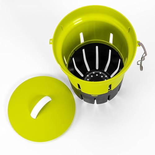 Urbalive Beetkomposter für Wurmkompost 12L - Garten unterirdisch Wurmkomposter zum Eingraben - Design Wurm Beetbox Komposter aus Recyceltem Kunststoff, Grün