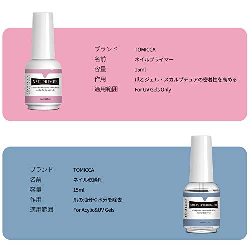 最安値 Tomicca ネイルプライマー ネイル乾燥剤 デュオパック ネイルプレップ ベースコート 15mlの価格比較