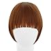 REECHO Fashion Full Length Synthetic 1 Piece Layered Clip in Hair Bangs Fringe Hairpieces Hair Extensions Color - Linen