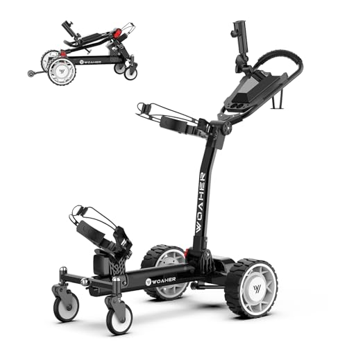 Woaher EST3 All Terrain Electric Golf Cart, Automatic Sensing Driving Electric Golf Push Cart, 35-40...