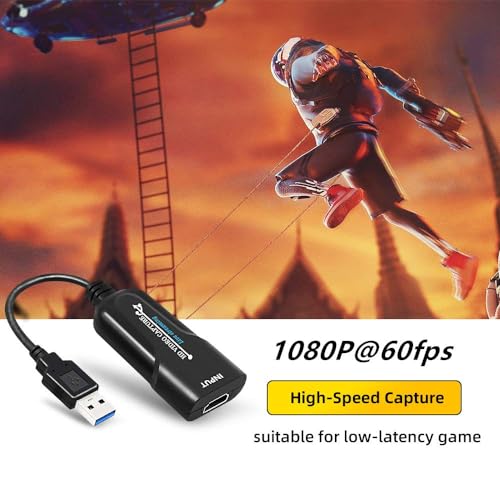 Image of HDMI to USB 3.0 Audio Video Capture Card, Full HD UP to 1080P 60fps Live Video Recorder Game Capture Card for Laptop High Definition Acquisition, Live Broadcasting