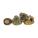Rare Legacy KansasCity 1969 2019 22 23 Rugby 4Times Championship Ring Set- High-Level Transparent Sandalbox Gold/Silver Plated • Museum-Grade Replica Display Adult