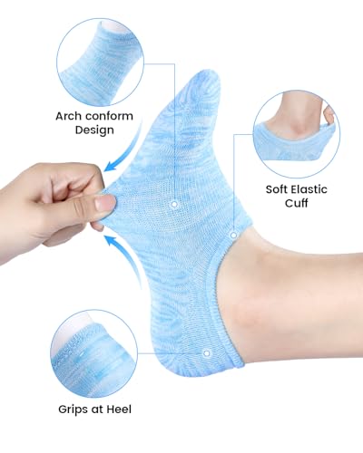 Image of IDEGG No Show Socks Women 10 Pairs Low Cut Anti-Slid Novelty Athletic Casual Invisible Liner Socks