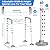 Toilet Safety Frame- 350lbs Adjustable Safety Grab Bar, Toilet Frame with Handle and Suction Cups Toilet Safety Guard for Elderly (White Grey)