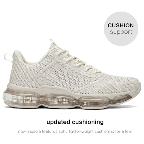 Image of Luogoks Womens Walking Running Shoes Air Cushion Basketball Sneakers Fashion Tennis Breathable Sport Gym Fitness Cross Trainers Shoes