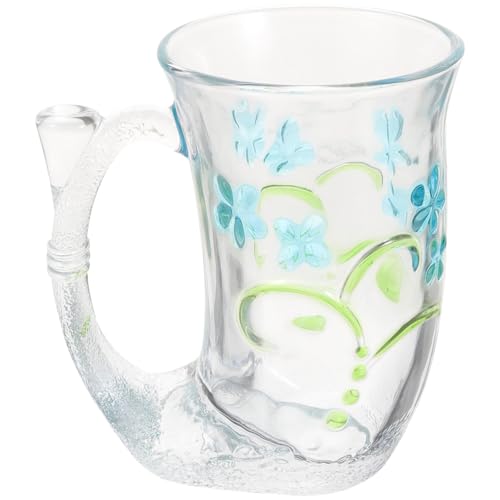 DECHOUS �K���X���}�[���C�h�~���N�}�O 260ml �F �n���h���t�� �g���₷�� �f�U�C�����ɗǂ��l�����`�[�t�̃R�[�q�[�J�b�v �ƒ��I�t�B�X���􂷂邨�����ȃK���X���}�O�J�b�v