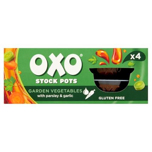 OXO Garden Vegetable Stock Pots – Parsley & Garlic, Gluten-Free, Plant-Based, Ideal for Soups, Stews, Risottos & Holiday Cooking, 4 x 20 g (80 g Total)