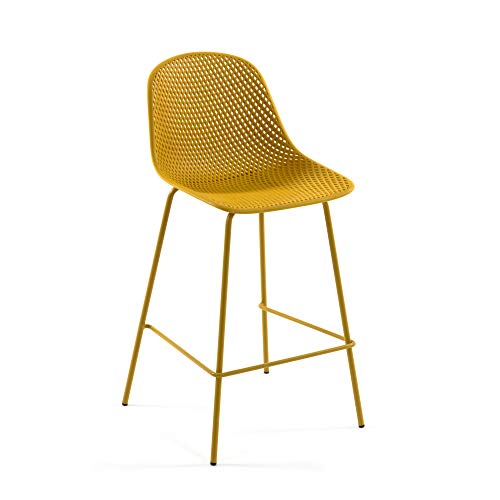  Kave Home - Sgabello Quinby Giallo Altezza 75 cm