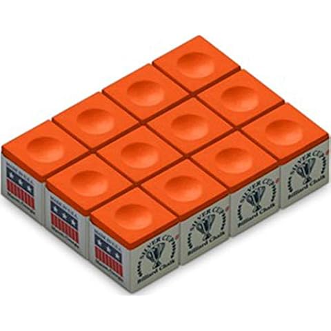 Silver Cup CueStix CHS12 ORANGE Chalk - Box of 12 Orange Cover