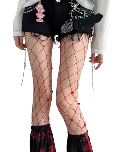 Image of SHENHE Women's Patterned Fishnet Tights High Waist Pantyhose Floral Stockings