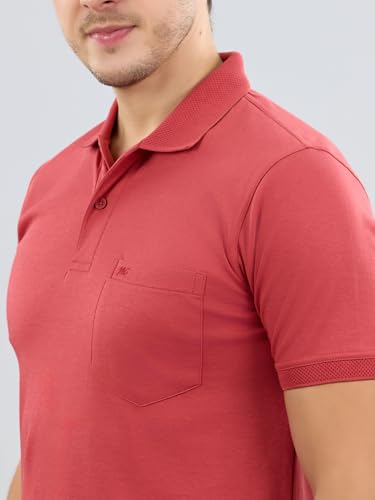 Image of Monte Carlo Mens Regular Fit Half Sleeve Solid Polo Neck T-Shirt (Pack of 1)